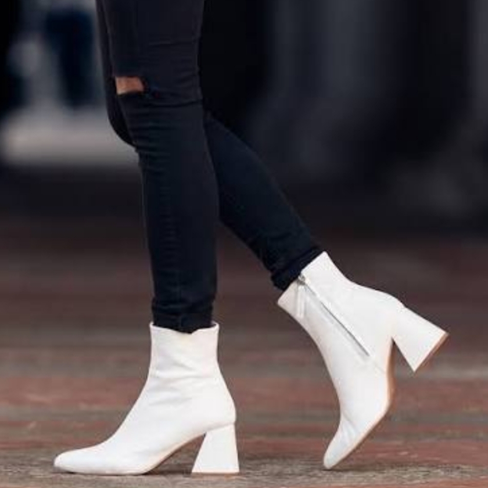 Thursday Boot Company White Heeled Boots